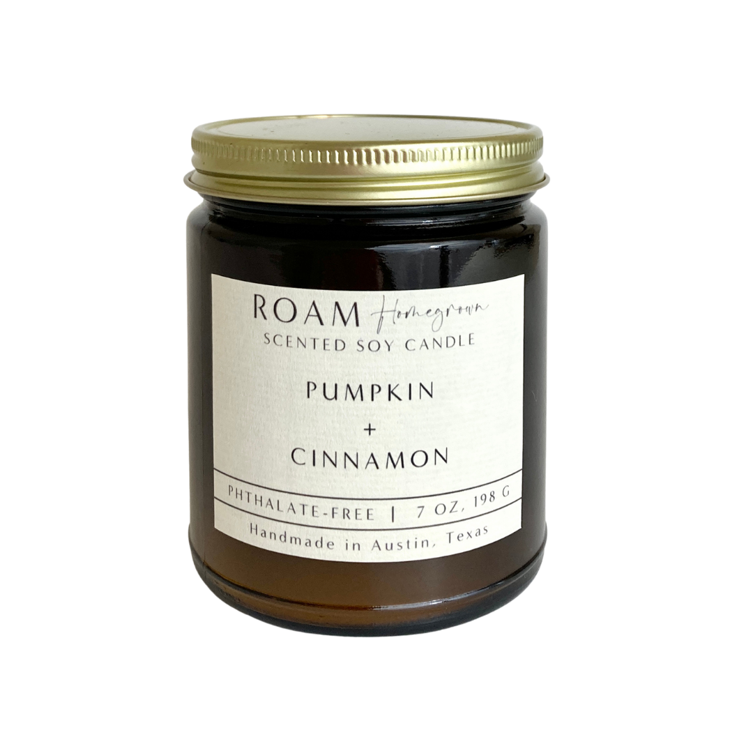 ROAM Homegrown - Pumpkin + Cinnamon Fall Candle